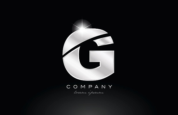 EPS 해외이미지 모양 템플릿 디자인 알파벳 백그라운드 일러스트 회사 비즈니스 반짝임 금속 검은색 회색 은색 G 편지 심볼 신분 엘리먼트 활자 해외202004 해외일러스트 영어 컬러 모션 재질 활자판 파일형식 벡터 이미지허브