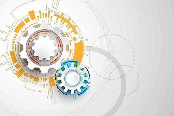 EPS 해외이미지 디자인 컨셉 일러스트 추상 미래 사람없음 그래픽 디지털 흰색 톱니바퀴 해외202004 해외일러스트 컬러 무늬 파일형식 벡터 이미지허브