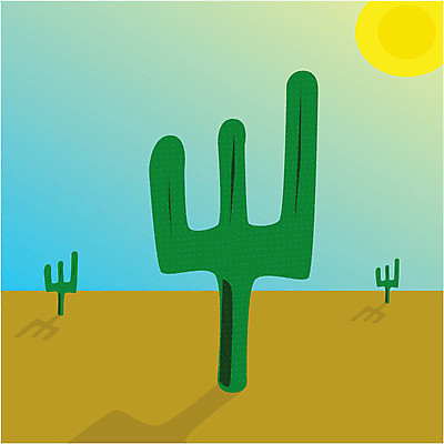 EPS 해외이미지 일러스트 선인장 건조 따뜻함 그림자 햇빛 태양 사막 뜨거움 인내 해외202004 해외일러스트 자연요소 식물 파일형식 벡터 이미지허브