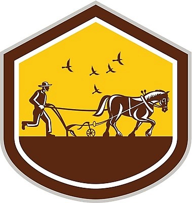 EPS 해외이미지 동물 밭 농업 일러스트 그래픽 농부 복고 목판화 밭일 쟁기 해외202004 해외일러스트 직업 산업 파일형식 벡터 이미지허브