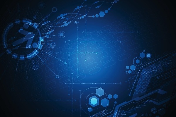 EPS 해외이미지 디자인 화살표 컨셉 일러스트 추상 미래 사람없음 그래픽 파란색 디지털 해외202004 해외일러스트 컬러 무늬 파일형식 벡터 이미지허브