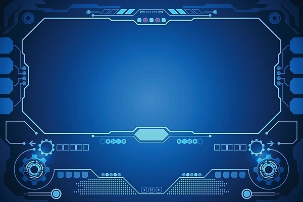 EPS 해외이미지 디자인 컨셉 일러스트 추상 미래 사람없음 그래픽 파란색 디지털 모니터 톱니바퀴 해외202004 해외일러스트 컬러 무늬 컴퓨터 파일형식 벡터 이미지허브