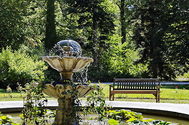 포토 JPG 해외이미지 나무 공원 꽃 길 벤치 사람없음 장식 초록색 물 울타리 햇빛 반사 정원 거품 큼 분수 불가리아 해외202004 해외포토 자연요소 식물 공공시설 컬러 의자 담장 태양 크기 파일형식 남유럽 이미지허브