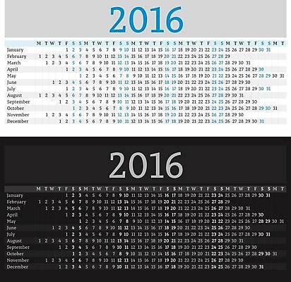EPS 해외이미지 템플릿 배너 백그라운드 일러스트 회사 비즈니스 새로움 사무실 숫자 달력 흰색 날짜 플랫 12월 4월 6월 9월 11월 5월 연도 페이지 일요일 1월 8월 10월 7월 2월 월 2016년 월요일 토요일 해외202004 해외일러스트 문자 컬러 컨셉 요일 파일형식 벡터 이미지허브