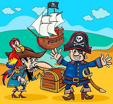 EPS 해외이미지 캐릭터 행복 바다 섬 유니폼 일러스트 동화 수염 미소 사람 그래픽 깃발 고리 칼 만화 그림 앵무새 선원 공상 해적 보물 궤 불법복제 캐리커처 해외202004 해외일러스트 일러캐릭터 옷 감정 조류 표정 도둑 파일형식 벡터 이미지허브