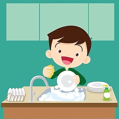 EPS 해외이미지 그릇 접시 남자 딸 행복 어린이 가사 일러스트 가정 엄마 주택 소년 물 주방 도움 씻기 빨래 만화 청소 싱크대 헬프 해외202004 해외일러스트 자연요소 식기 감정 컨셉 가족 사람 건물 청결 개수대 파일형식 벡터 이미지허브