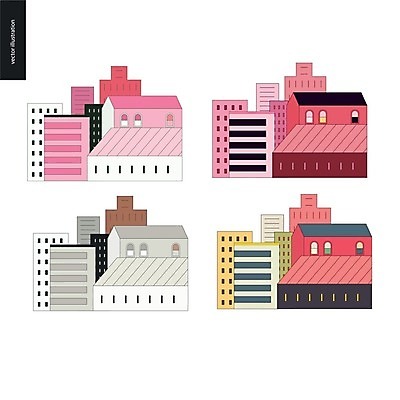 EPS 해외이미지 외관 일러스트 창문 아파트 사람없음 건물 마을 재산 시골집 이웃 콘크리트 해외202004 해외일러스트 건축물 주택 금융 파일형식 벡터 이미지허브