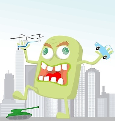 EPS 해외이미지 캐릭터 분홍색 일러스트 상상 뿔 사람없음 할로윈 외계인 박테리아 몬스터 해외202004 해외일러스트 일러캐릭터 컬러 의학 미확인물체 파일형식 벡터 이미지허브