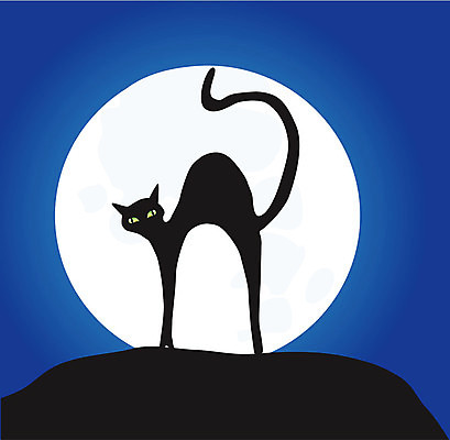 EPS 해외이미지 모양 동물 1 디자인 실루엣 백그라운드 일러스트 하늘 파란색 우주 검은색 고양이 달 야간 해외202004 해외일러스트 자연요소 컬러 포유류 촬영기법 반려동물 파일형식 벡터 이미지허브