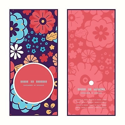 EPS 해외이미지 디자인 배너 꽃 분홍색 꽃무늬 패턴 일러스트 프레임 사람없음 보라색 클래식 해외202004 해외일러스트 식물 컬러 컨셉 무늬 파일형식 벡터 이미지허브