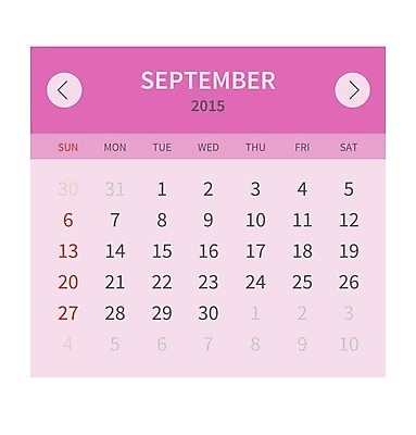 EPS 해외이미지 템플릿 디자인 계절 종이 분홍색 백그라운드 일러스트 회사 비즈니스 휴가 미래 새로움 이벤트 그래픽 장식 사무실 숫자 다이어리 쪽지 달력 흰색 시간 일주일 날짜 플랫 계획 9월 연도 2015년 일요일 월 기본 수요일 엘리먼트 월요일 토요일 화요일 해외202004 해외일러스트 문자 컬러 컨셉 사무용품 요일 파일형식 벡터 이미지허브