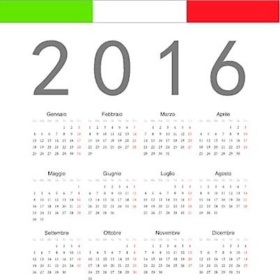 EPS 해외이미지 템플릿 디자인 계절 일러스트 이벤트 그래픽 빨간색 초록색 숫자 다이어리 이탈리아 달력 깃발 시간 일주일 날짜 연도 정사각형 심플 페이지 월 2016년 기본 엘리먼트 해외202004 해외일러스트 도형 문자 유럽 컬러 사무용품 파일형식 벡터 이미지허브