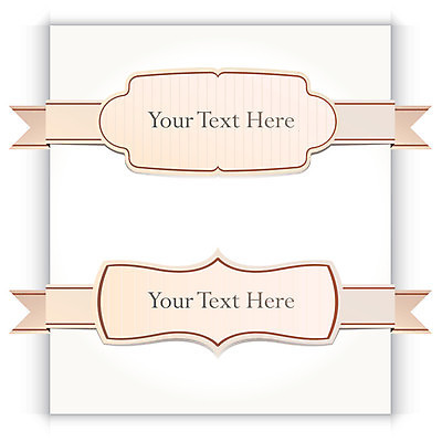 EPS 해외이미지 리본 스티커 일러스트 사람없음 세트 라벨 공백 베이지색 해외202004 해외일러스트 컬러 프레임 파일형식 벡터 이미지허브