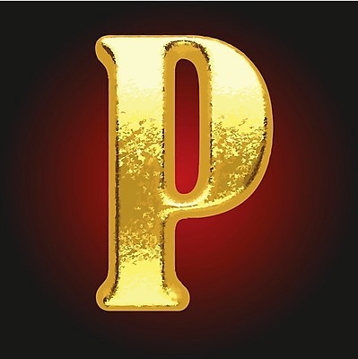 EPS 해외이미지 알파벳 일러스트 텍스트 타이포그라피 장식 빛 숫자 반사 노란색 금속 P 황금 고급 편지 심볼 질감 광택 타입 세련 해외202004 해외일러스트 문자 영어 컬러 컨셉 재질 파일형식 벡터 이미지허브
