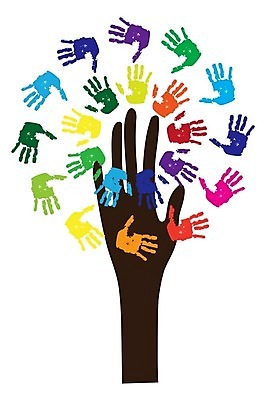 EPS 해외이미지 나무 손 일러스트 추상 사람없음 컬러풀 손자국 해외202004 해외일러스트 식물 컬러 무늬 자국 신체부위 파일형식 벡터 이미지허브