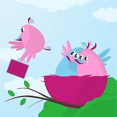 EPS 해외이미지 동물 디자인 커플 분홍색 일러스트 조류 그래픽 파란색 컬러풀 여행가방 외침 아기 쌍 둥지 만화 깃털 눈물 떠남 해외202004 해외일러스트 감정 컬러 가방 관계 모션 사람 소리 파일형식 벡터 이미지허브