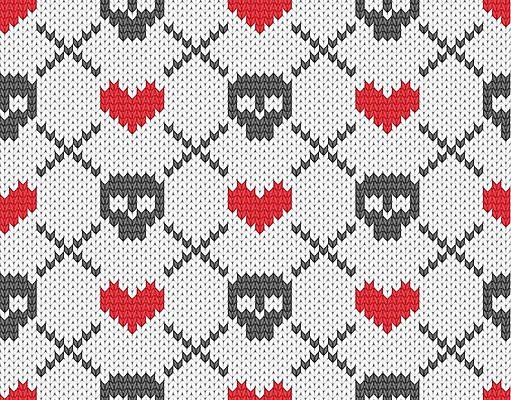 EPS 해외이미지 디자인 패턴 일러스트 해골 사람없음 빨간색 회색 하트 뜨개질 X 해외202004 해외일러스트 모양 알파벳 컬러 무늬 뼈 취미 파일형식 벡터 이미지허브