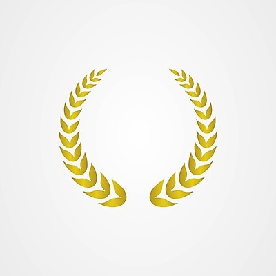 EPS 해외이미지 일러스트 사람없음 금색 심볼 광택 원형프레임 월계관 월계수 벡터 해외202004 해외일러스트 컬러 프레임 원형 파일형식 이미지허브