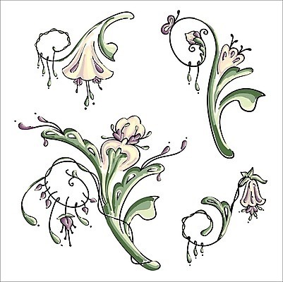 EPS 해외이미지 디자인 꽃 백그라운드 잎 꽃무늬 패턴 일러스트 자연 벽지 추상 장식 초록색 흰색 직물 질감 내추럴 고립 이국적 해외202004 해외일러스트 식물 컬러 무늬 생태계 파일형식 벡터 이미지허브