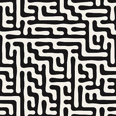 EPS 해외이미지 모양 디자인 길 선 백그라운드 패턴 일러스트 추상 흑백 미술 그래픽 장식 검은색 흰색 직물 퍼즐 수수께끼 매끈함 타일 유기농 질감 정사각형 손그림 미로 루트 방법 복잡 포장소품 해외202004 해외일러스트 도형 웰빙 컬러 컨셉 무늬 포장 문화예술 촬영기법 감각 오브젝트 포장재료 파일형식 벡터 이미지허브