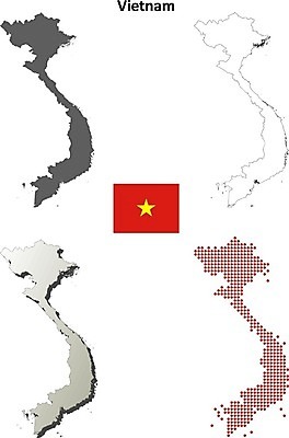 EPS 해외이미지 실루엣 백그라운드 지도 일러스트 공백 경계선 깃발 베트남 윤곽 영토 모자이크 고립 인도차이나반도 디테일 해외202004 해외일러스트 선 촬영기법 동남아시아 경계 파일형식 벡터 이미지허브