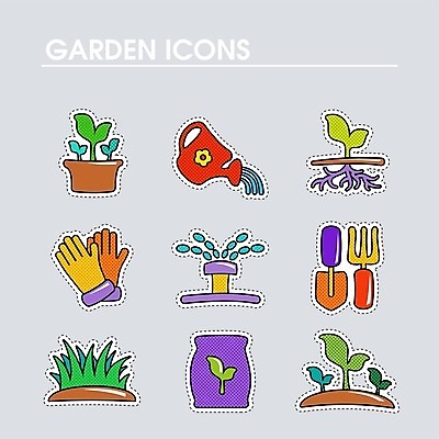 EPS 해외이미지 식물 장갑 잎 가방 일러스트 사람없음 물 농장 새싹 정원 흙 물뿌리개 공구 플랫 삽 원예 뿌리 거름 스프링쿨러 해외202004 해외일러스트 자연요소 잡화 농업 취미 도구 파일형식 벡터 이미지허브