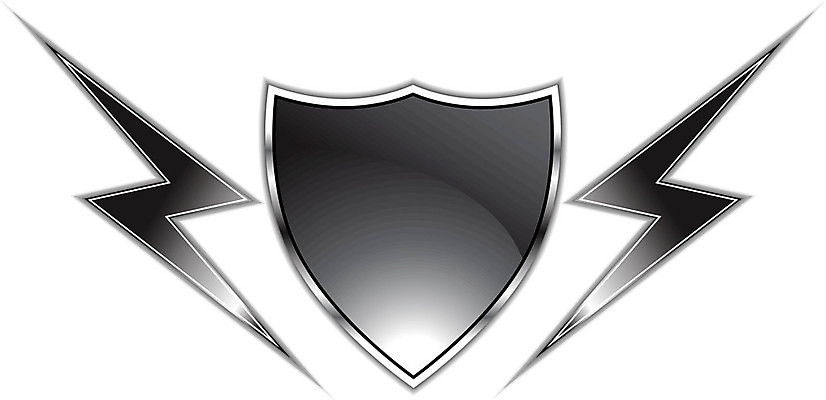EPS 해외이미지 클립아트 디자인 배너 일러스트 미술 그래픽 장식 금속 검은색 은색 번개 볼트 방패 엘리먼트 해외202004 해외일러스트 컬러 재질 날씨 문화예술 공구 파일형식 벡터 이미지허브