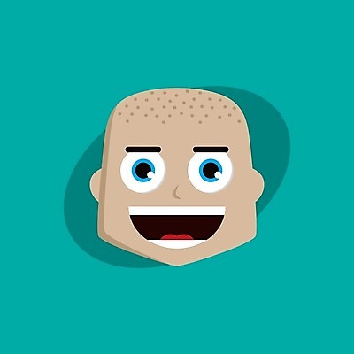 EPS 해외이미지 남자 얼굴 일러스트 미술 사람 소년 성인 10대 표현 괴짜 만화 멍청이 해외202004 해외일러스트 어린이 컨셉 청소년 문화예술 신체부위 파일형식 벡터 이미지허브