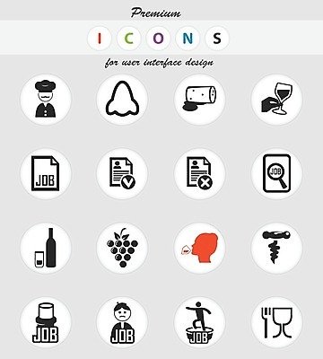 EPS 해외이미지 직업 포크 일러스트 유리 포도 노동자 와인 마개 심볼 와인오프너 해외202004 해외일러스트 식기 과일 재질 주류 뚜껑 병따개 파일형식 벡터 이미지허브