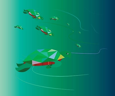 EPS 해외이미지 동물 디자인 바다 일러스트 모션 미술 물 파란색 수영 팩 해외202004 해외일러스트 자연요소 컬러 문화예술 화장품 수상스포츠 파일형식 벡터 이미지허브