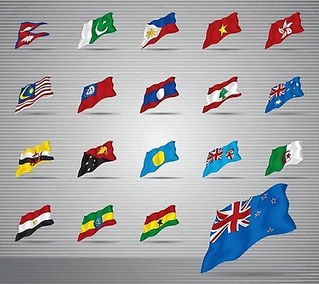 EPS 해외이미지 일러스트 모션 이집트 빛 세트 깃발 수집 사인 뉴질랜드 베트남 광택 네팔 라오스 홍콩 말레이시아 가나 미얀마 알제리 에티오피아 전국 파키스탄 해외202004 해외일러스트 아시아 아프리카 동남아시아 중국 오세아니아 파일형식 벡터 서아프리카 이미지허브