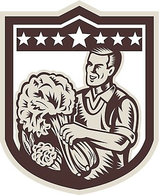 EPS 해외이미지 남자 농업 채소 과일 일러스트 노동자 그래픽 수확 농부 복고 목판화 원예사 해외202004 해외일러스트 직업 산업 사람 파일형식 벡터 이미지허브