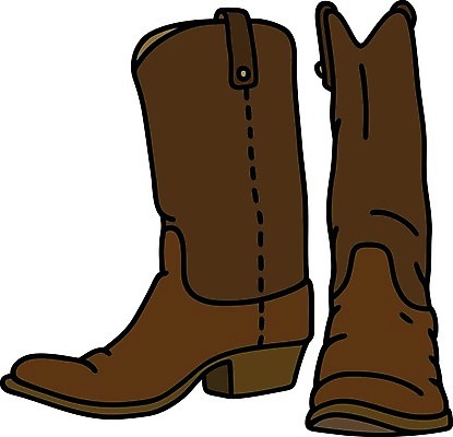 EPS 해외이미지 옷 신발 일러스트 부츠 갈색 유행 어둠 카우보이 승차 가죽 만화 서쪽 해외202004 해외일러스트 컬러 모션 방향 파일형식 벡터 이미지허브