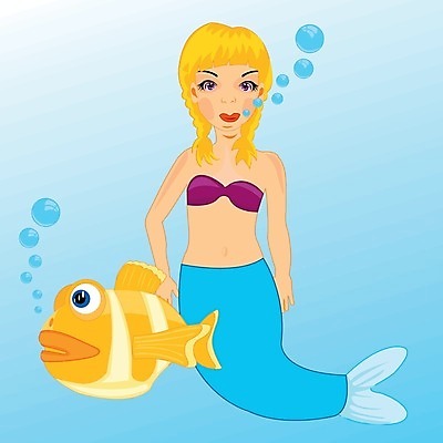 EPS 해외이미지 바다 일러스트 동화 항해 어류 물 거품 만화 꼬리 지느러미 공상 인어 깊이 해외202004 해외일러스트 자연요소 배_교통 수중동물 파일형식 벡터 이미지허브