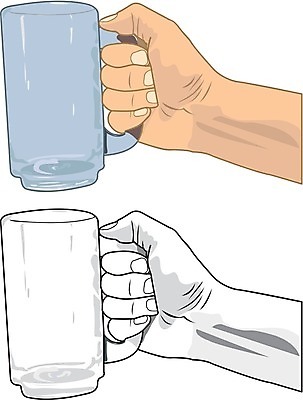 EPS 해외이미지 손 백그라운드 일러스트 맥주 머그컵 흰색 잡기 팔 고립 해외202004 해외일러스트 컬러 모션 주류 신체부위 컵 파일형식 벡터 이미지허브