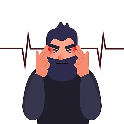 EPS 해외이미지 캐릭터 얼굴 선 백그라운드 컨셉 일러스트 스트레스 건강 피곤 사람 성인 빨간색 머리 고통 슬픔 흰색 하트 마사지 업무 플랫 맥박 질병 상처 뇌 두통 긴장 고립 압력 우울증 편두통 소름 해외202004 해외일러스트 일러캐릭터 모양 감정 컬러 의학 신체부위 작업 파일형식 벡터 이미지허브