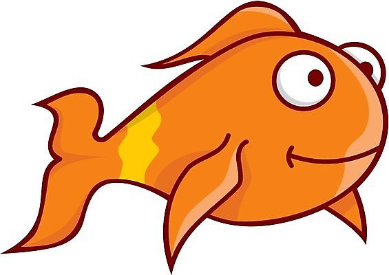 EPS 해외이미지 오렌지 일러스트 어류 미소 만화 금붕어 해외202004 해외일러스트 과일 표정 수중동물 파일형식 벡터 이미지허브