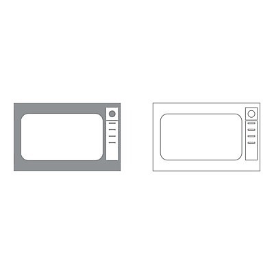 EPS 해외이미지 컨셉 일러스트 가정 흑백 따뜻함 손잡이 요리 문 주방 기계 장비 회색 플랫 전자레인지 오븐 오브젝트 심플 스위치 해외202004 해외일러스트 컬러 촬영기법 가전제품 레인지 파일형식 벡터 이미지허브