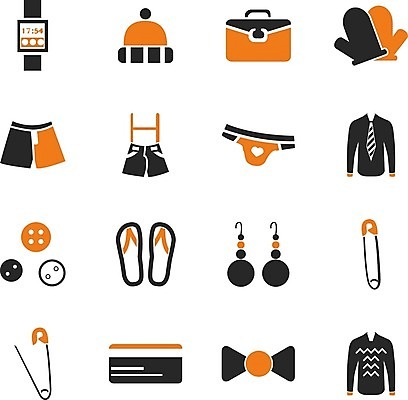 EPS 해외이미지 드레스 옷 수영복 장갑 신발 셔츠 가방 일러스트 장신구 반바지 바지 버튼 슬리퍼 정장 사람없음 세트 픽토그램 귀걸이 검은색 주황색 재킷 벨트 지갑 옷걸이 심볼 멜빵 손목시계 팬티 캡모자 해외202004 해외일러스트 모자_잡화 잡화 시계 컬러 상의 하의 외투 속옷 파일형식 벡터 이미지허브