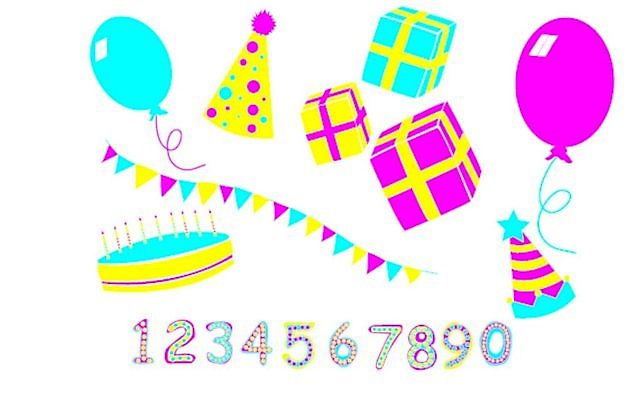 EPS 해외이미지 분홍색 일러스트 선물 초록색 파란색 컬러풀 노란색 파티 케이크 생일 고립 해외202004 해외일러스트 기념일 컬러 디저트 이벤트 파일형식 벡터 이미지허브