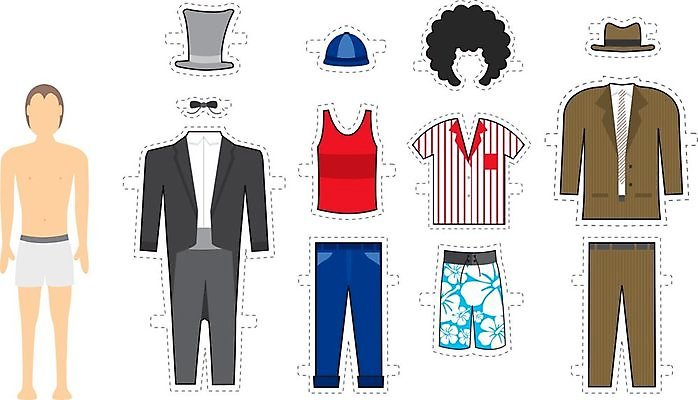 EPS 해외이미지 캐릭터 헤어스타일 응시 옷 남자 수영복 셔츠 티셔츠 일러스트 바지 나비넥타이 넥타이 사람 정장 턱시도 신체부위 파티 머리카락 유행 청바지 직물 괴짜 우아함 선택 속옷 전통의상 펑키 개성 예복 스타일 해외202004 해외일러스트 일러캐릭터 전통 시선 잡화 컨셉 상의 하의 이벤트 머리 파일형식 벡터 이미지허브