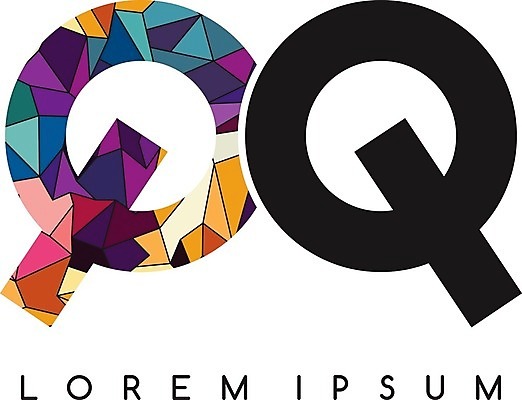 EPS 해외이미지 알파벳 일러스트 타이포그라피 사람없음 기하학 Q 폴리곤 지오메트릭 해외202004 해외일러스트 문자 영어 무늬 파일형식 벡터 이미지허브