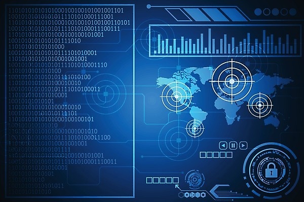 EPS 해외이미지 디자인 컨셉 세계지도 일러스트 추상 미래 사람없음 그래픽 파란색 디지털 이진법 이진수 인터페이스 해외202004 해외일러스트 컬러 지도 무늬 세계 수학 파일형식 벡터 이미지허브