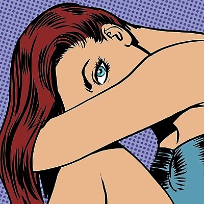 EPS 해외이미지 응시 여자 일러스트 무표정 한명 상반신 성인 복고 팝아트 웅크림 카툰스타일 성인여자한명만 해외202004 해외일러스트 1 시선 감정 모션 표정 사람 그림 여자한명만 성인여자만 파일형식 벡터 이미지허브