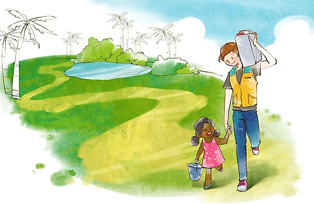 전신 PSD 외국인 나무 식물 여자 남자 호수 어린이 캠페인 흑인 일러스트 서기 들기 사람 동양인 소녀 잔디 성인 두명 손잡기 연못 봉사 도움 풀 석유 양동이 사회복지 사랑나눔 더불어사는사회 국내일러스트 서양인 컨셉 모션 사랑 인종 복지 나눔 파일형식