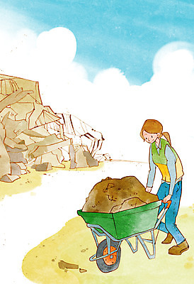 전신 PSD 여자 캠페인 일러스트 공사 한명 서기 사람 성인 흙 수레 건설현장 돌_바위 바위 봉사 도움 운반 자원봉사자 사회복지 사랑나눔 더불어사는사회 여자만 여자한명만 성인여자만 성인만 국내일러스트 1 컨셉 모션 건설업 사랑 카트 복지 나눔 파일형식