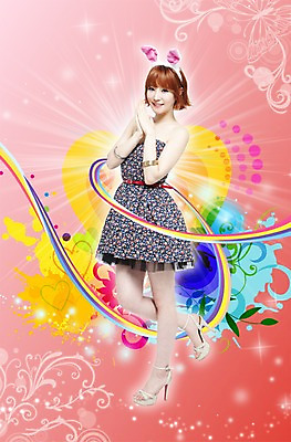 전신 PSD 편집이미지 우먼라이프 원피스 여자 패션 선 포즈 그래픽백그라운드 모션 한명 서기 미소 웃음 사람 동양인 성인 그래픽 반짝임 뷰티 한국인 하트 손모으기 나비무늬 다리들기 여자만 여자한명만 성인여자만 성인만 이미지편집 모양 1 라이프스타일 옷 백그라운드 무늬 표정 인종 손짓 파일형식