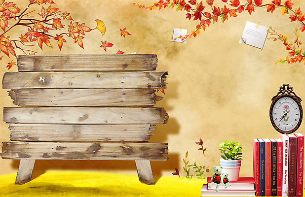 PSD 나무 식물 편집 편집이미지 계절 화분 종이 인형 단풍 낙엽 나뭇잎 프레임 알림판 그림자 풍경 사람없음 목재 책 가을 메모지 나무판자 이미지편집 잎 재료 사무용품 파일형식