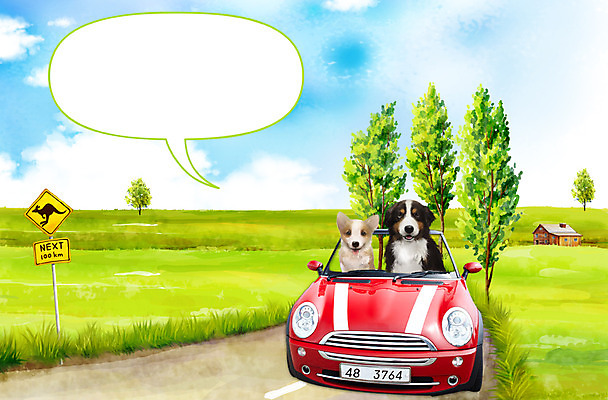 PSD 나무 식물 동물 구름 편집이미지 척추동물 육지동물 도로 길 교통수단 여행 말풍선 두마리 포유류 자동차 주택 프레임 함께함 알림판 초원 사람없음 반려동물 귀여움 드라이브 표지판 개 차 강아지 차선 자동차여행 반려 이미지편집 자연요소 음료 육상교통 교통 컨셉 2 교통시설 건물 운전 파일형식