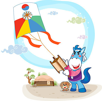 전신 나무 식물 동물 구름 캐릭터 동물캐릭터 일러스트 새해 주택 초가집 서기 사람없음 전통놀이 십이지신 말_동물 강아지 전통의상 한복 신년캐릭터 연 연날리기 말띠 2014년 방패연 갑오년 말캐릭터 일러캐릭터 AI파일 자연요소 한국전통 전통 포유류 모션 놀이 한옥 건물 반려동물 놀이용품 개 연도 파일형식 벡터